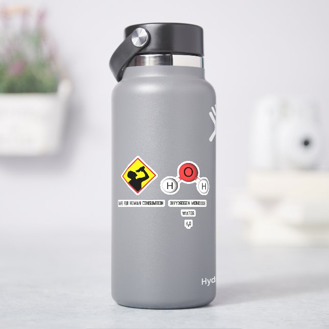 Funny Joke Dihydrogen Monoxide (H2O) Chemistry (HydroFlask)