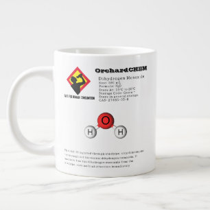 Funny Joke Dihydrogen Monoxide (H2O) Chemistry Large Coffee Mug