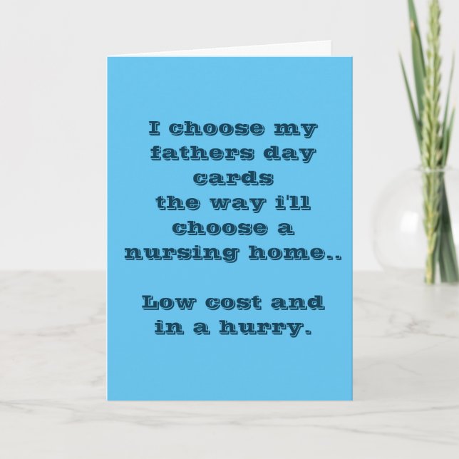 Funny Joke Fathers Day Card (Front)