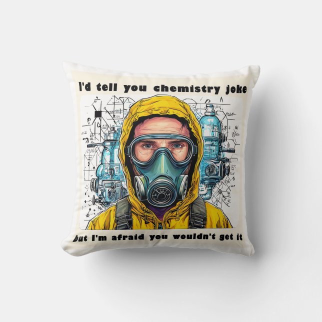 funny joke gift chemistry cushion (Front)