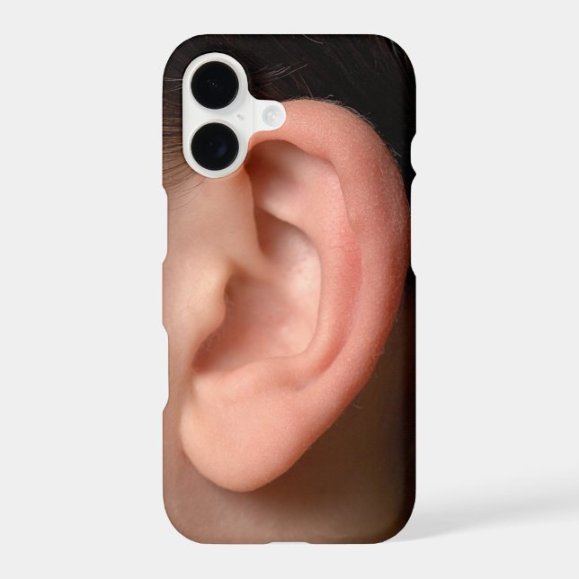 Funny Joke Humorous Left Ear Photo Illusion (Back)