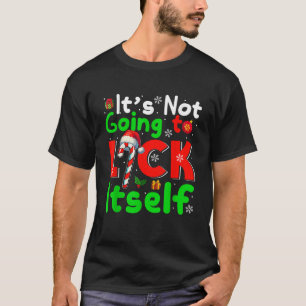 Funny Joke Not Lick Itself Sarcastic Xmas Santa Ca T-Shirt