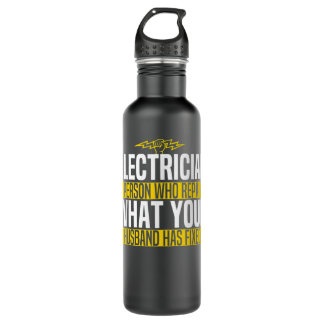 Funny Jokes Electrician Husband Memes 710 Ml Water Bottle