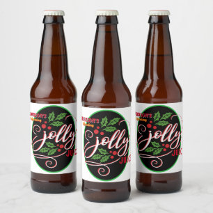 Funny Jolly Juice Christmas Cheer Beer Bottle Label