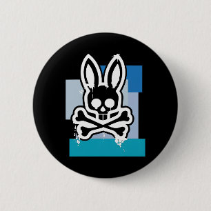 Funny Jolly Roger Bunny Skull Crossbones Easter Da 6 Cm Round Badge