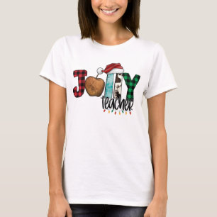 Funny Jolly Teacher Christmas  T-Shirt
