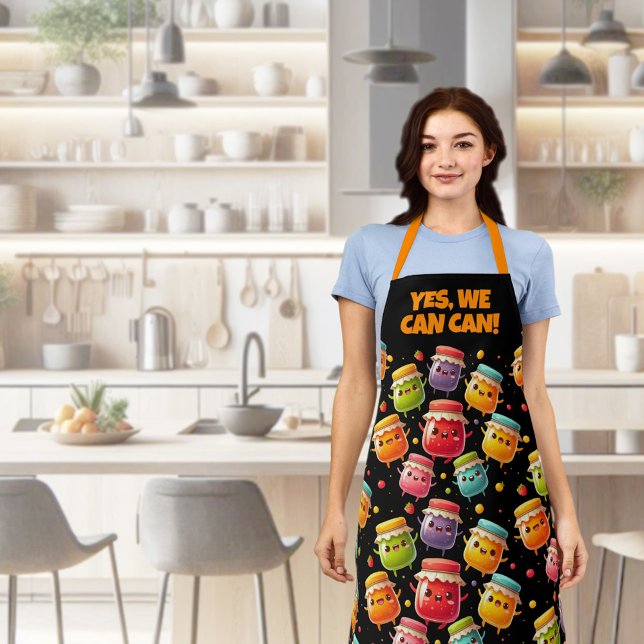 Funny Joyful Jumping Jars of Jubilant Jam Apron (Funny Joyful Jumping Jars of Jubilant Jam Apron Cover Photo.)
