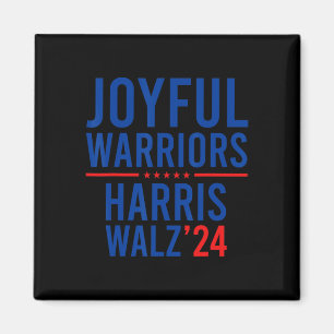 Funny Joyful Warriors Kamala Harris Waltz 2024  Magnet