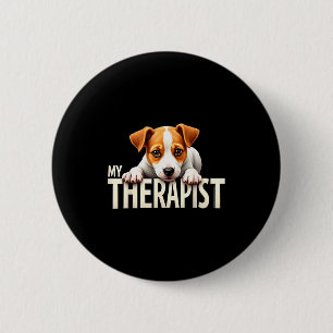 Funny Jrt Puppy My Therast Jack Russell Terrier Do 6 Cm Round Badge