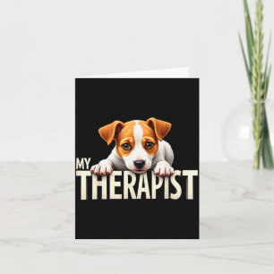 Funny Jrt Puppy My Therast Jack Russell Terrier Do Card