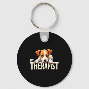 Funny Jrt Puppy My Therast Jack Russell Terrier Do Key Ring
