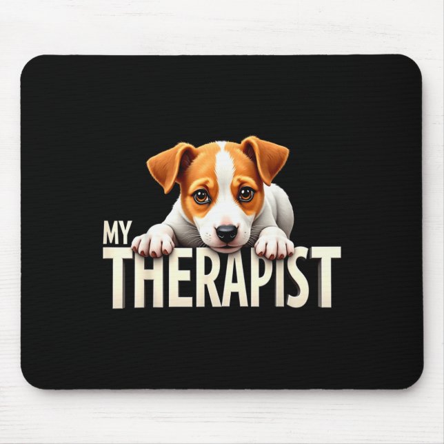Funny Jrt Puppy My Therast Jack Russell Terrier Do Mouse Mat (Front)