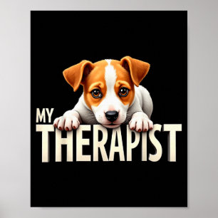 Funny Jrt Puppy My Therast Jack Russell Terrier Do Poster