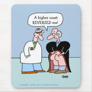 Funny Judge and Doctor Cartoon for Lawyers Mouse Mat