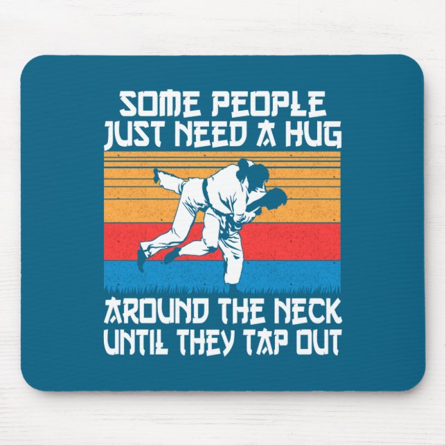 Funny Judo Jiu Jitsu Martial Arts Humor  Mouse Mat (Front)