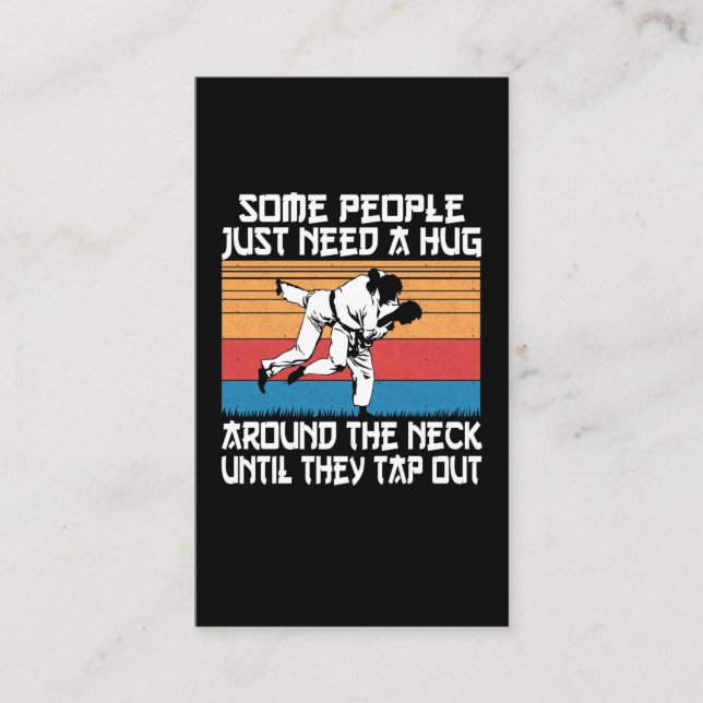 Funny Judo Jiu Jitsu Martial Arts Humour Business Card (Front)