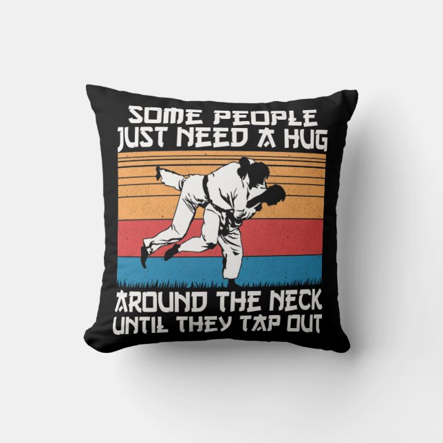 Funny Judo Jiu Jitsu Martial Arts Humour Cushion (Front)