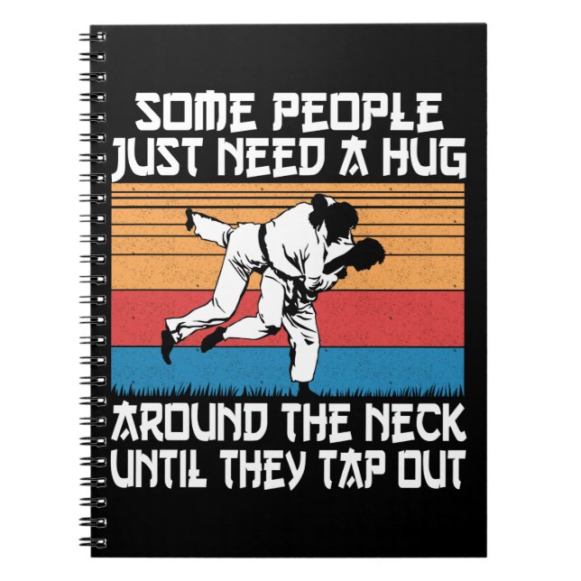 Funny Judo Jiu Jitsu Martial Arts Humour Notebook (Front)