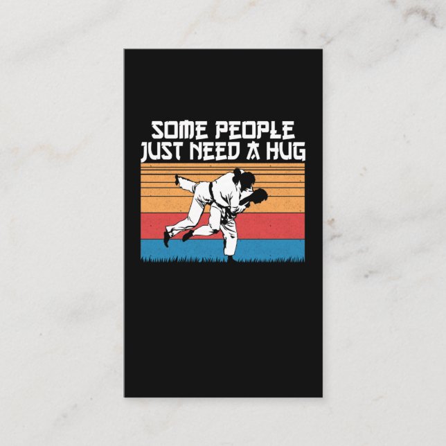 Funny Judo Joke Jiu Jitsu Martial Arts Humour Business Card (Front)