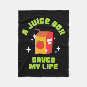 Funny Juice Box Saved My Life Type 1 Diabetes Fleece Blanket