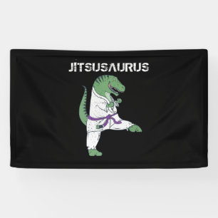 Funny Jujitsu, T-Rex Jiu Jitsu Black Belt gifts Banner