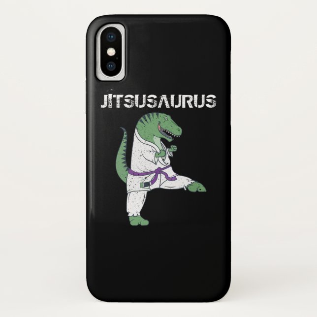 Funny Jujitsu, T-Rex Jiu Jitsu Black Belt gifts Case-Mate iPhone Case (Back)