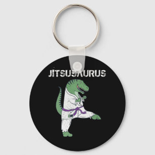 Funny Jujitsu, T-Rex Jiu Jitsu Black Belt gifts Key Ring