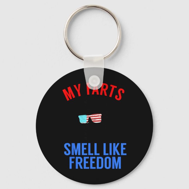 Funny July 4th Party - Funny Abe Lincoln Tee  Key Ring (Front)