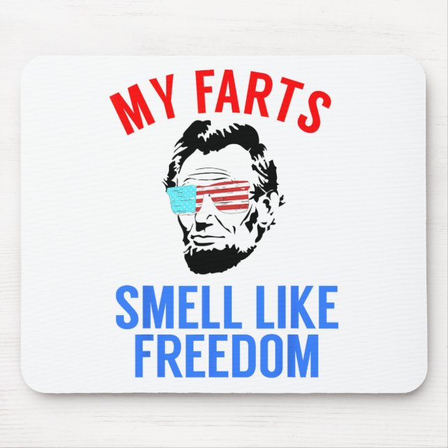 Funny July 4th Party - Funny Abe Lincoln Tee  Mouse Mat (Front)