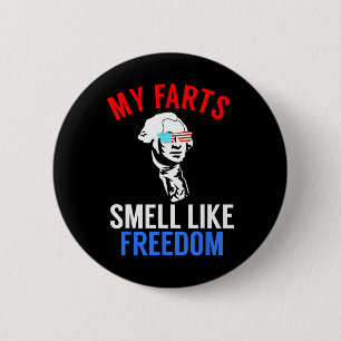 Funny July 4th Party - Funny George Washington Tee 6 Cm Round Badge