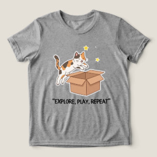 Funny Jumping Cat BoysT-Shirt Tri-Blend Shirt