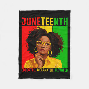 Funny juneteenth black history month african fleece blanket