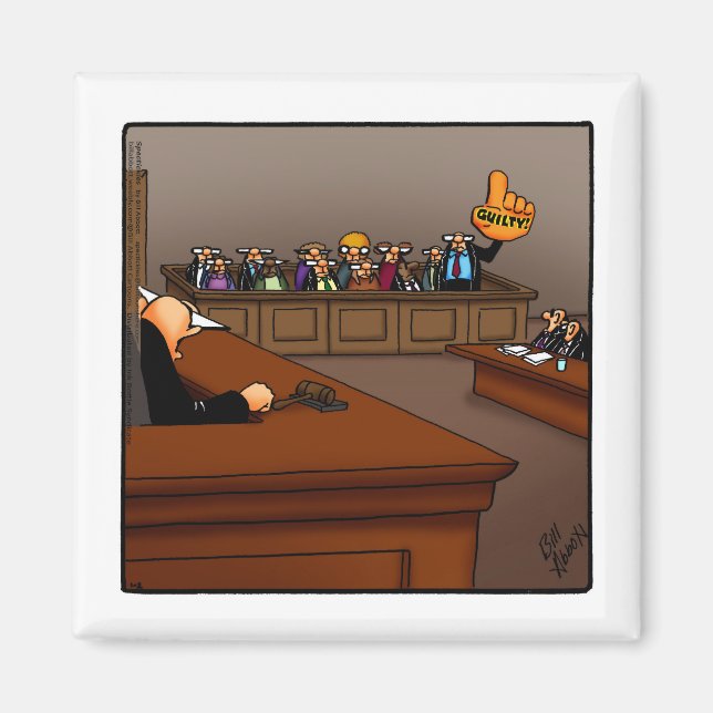 Funny Jury Duty Humour Magnet Stocking Stuffer (Front)