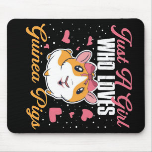 Funny Jus A Girl Who Loves Guinea Pigs Mouse Mat