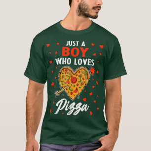 Funny Just A Boy Who Loves Pizza Design Cute Pizza T-Shirt