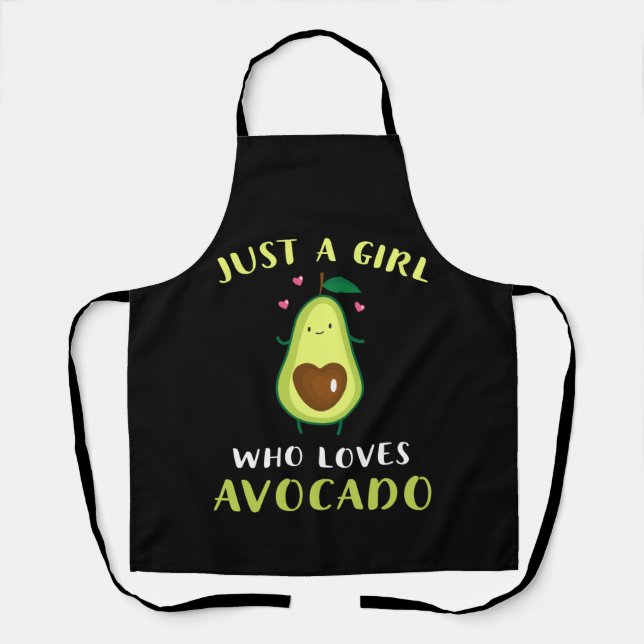 Funny Just A Girl Who Loves Avocado Apron (Front)