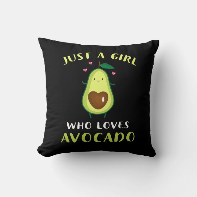 Funny Just A Girl Who Loves Avocado Cushion (Front)