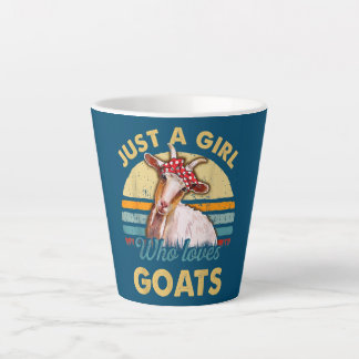 Funny Just A Girl Who Loves Goats  Latte Mug