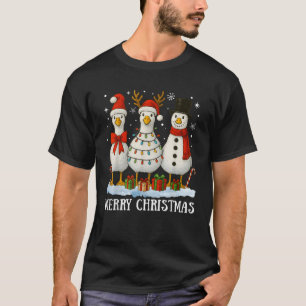 Funny Just A Merry Christmas Santa Snowman Reindee T-Shirt