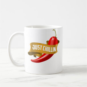 Funny Just Chillin Chilli Pepper For Spicy Food Lo Coffee Mug