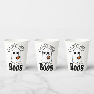 Funny Just here for the Boos, Halloween  Paper Cups