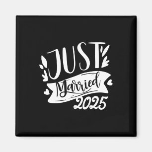 Funny Just Married 2025 Cute Bride And Groom Marri Magnet