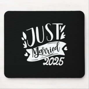 Funny Just Married 2025 Cute Bride And Groom Marri Mouse Mat