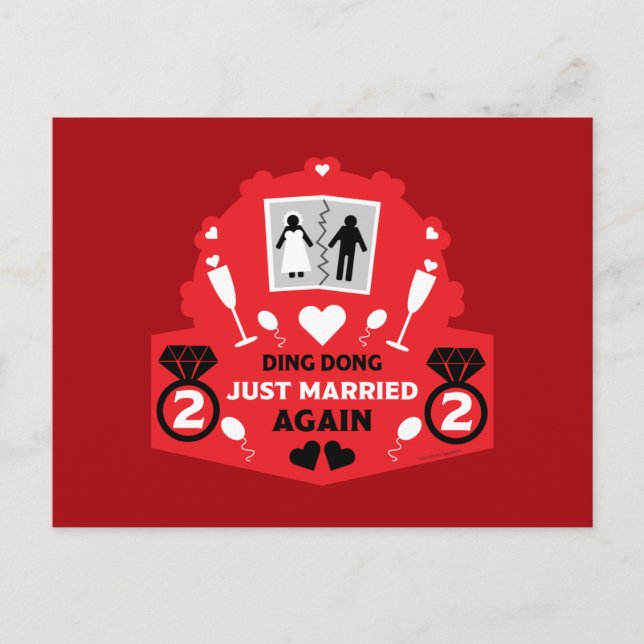 Funny just married again    postcard (Front)