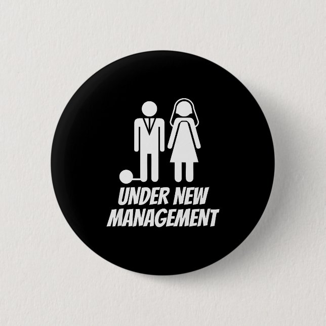 Funny Just Married , Fun Newlywed Gag For Men  6 Cm Round Badge (Front)