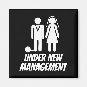 Funny Just Married , Fun Newlywed Gag For Men Magnet