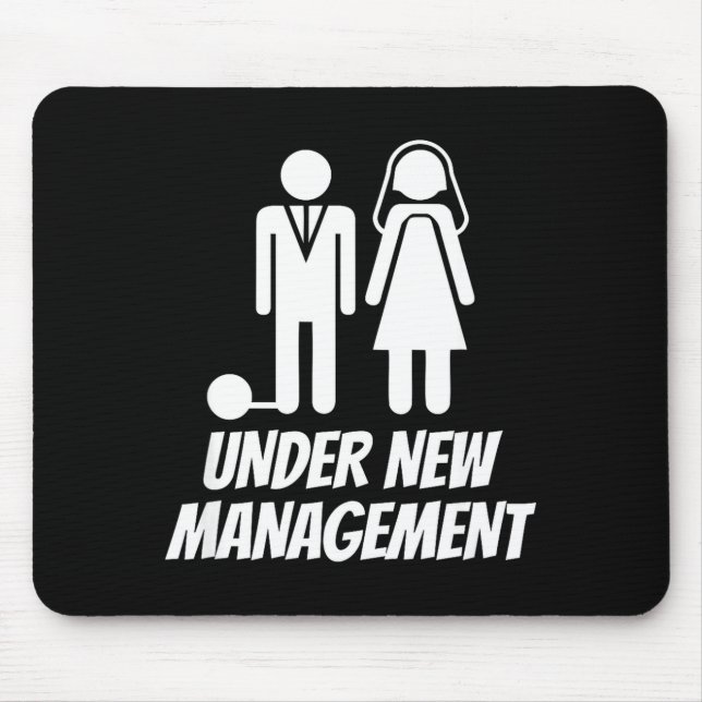 Funny Just Married , Fun Newlywed Gag For Men  Mouse Mat (Front)