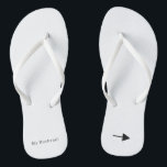 Funny Just Married My Husband Marriage Arrow Flip Flops<br><div class="desc">Slippers - My Husband!</div>