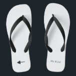 Funny Just Married My Wife Marriage Arrow Flip Flops<br><div class="desc">Slippers - My Wife!</div>