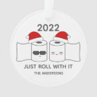 Funny Just Roll With It Toilet Paper Couple